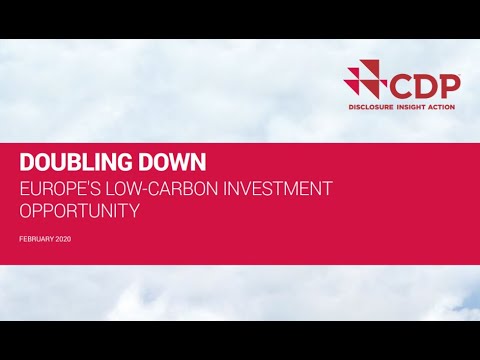 The CDP Europe Report 2020 - Doubling Down