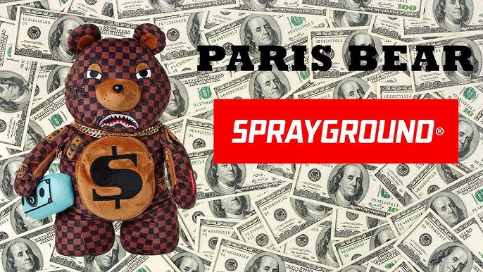 SPRAYGROUND: GOLD RUSH MONEY BEAR BACKPACK