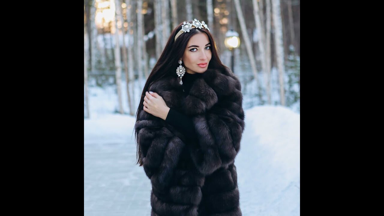 FUR QUEEN TATIANA IN STUNNING BARGUZIN SABLE FUR COATS