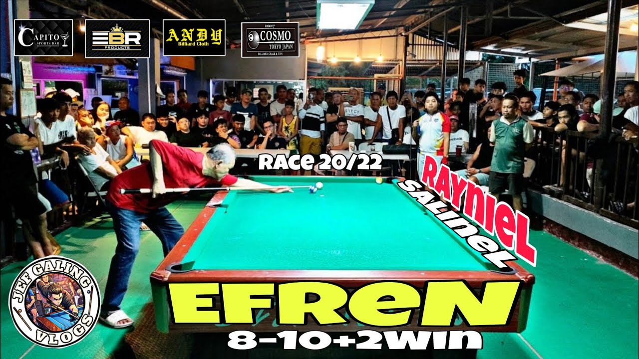 Efren  8-10+2Win 🆚 Rayniel OLongapo Race 20💥22 @GARAGE SPORTS BISTRO,ORANI