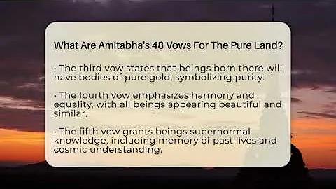 What Are Amitabha's 48 Vows For The Pure Land? - Buddhism Reflections