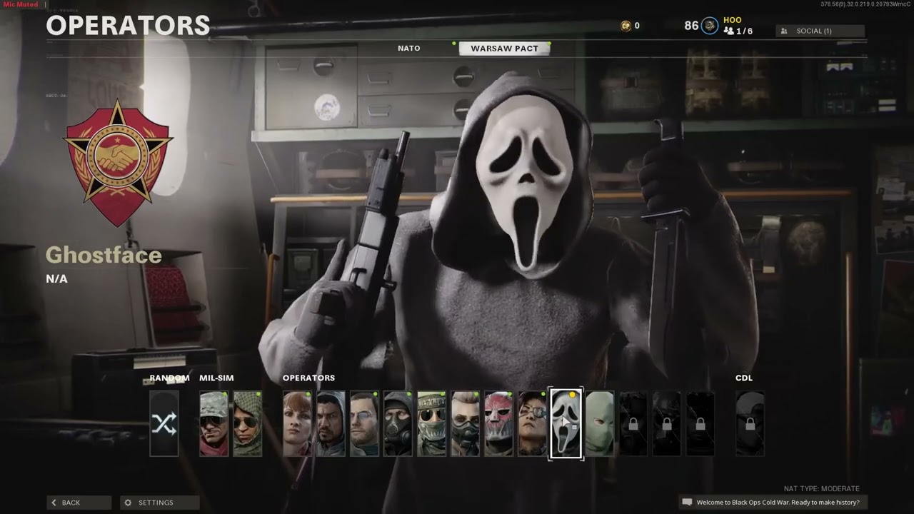 GHOSTFACE Menu Animations   Cod Cold War vs  Cod Warzone Trim 2
