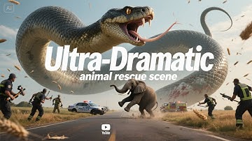 Heroic Rescue Team Saves a Mother Elephant from a Giant Python Attack