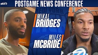 Mikal Bridges And Miles Mcbride On Value Of Knicks Deep Bench
