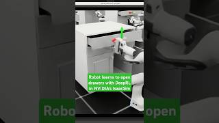 Robot learns to open drawers in Isaac Sim