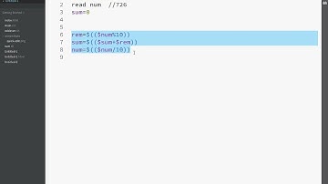 | Operating System | Shell Program - Sum of all digits from a given number