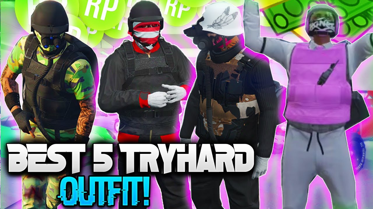 BEST 5 TRYHARD OUTFIT! (GTA 5 ONLINE) EASY & SIMPLE USING CLOTHING ...