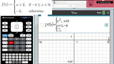 Nspire Tutorial #4 Piecewise Functions