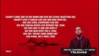 Richie Campbell - Tsunami ft. Gson (Letra/Lyrics)
