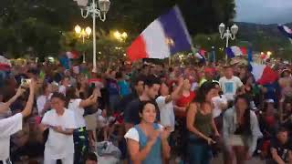 France/Croatie : troisième but de l'équipe de France à Papeete