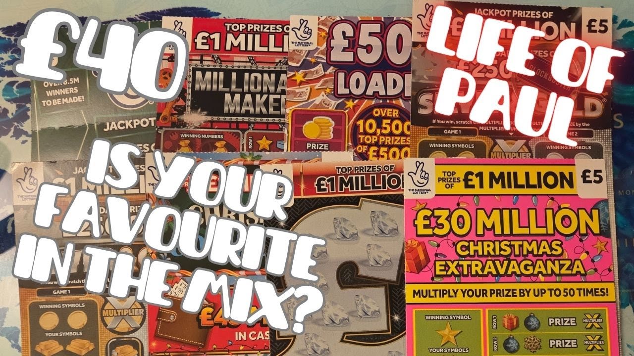 Микс скретч-карт Национальной лотереи стоимостью 40 фунтов стерлингов.