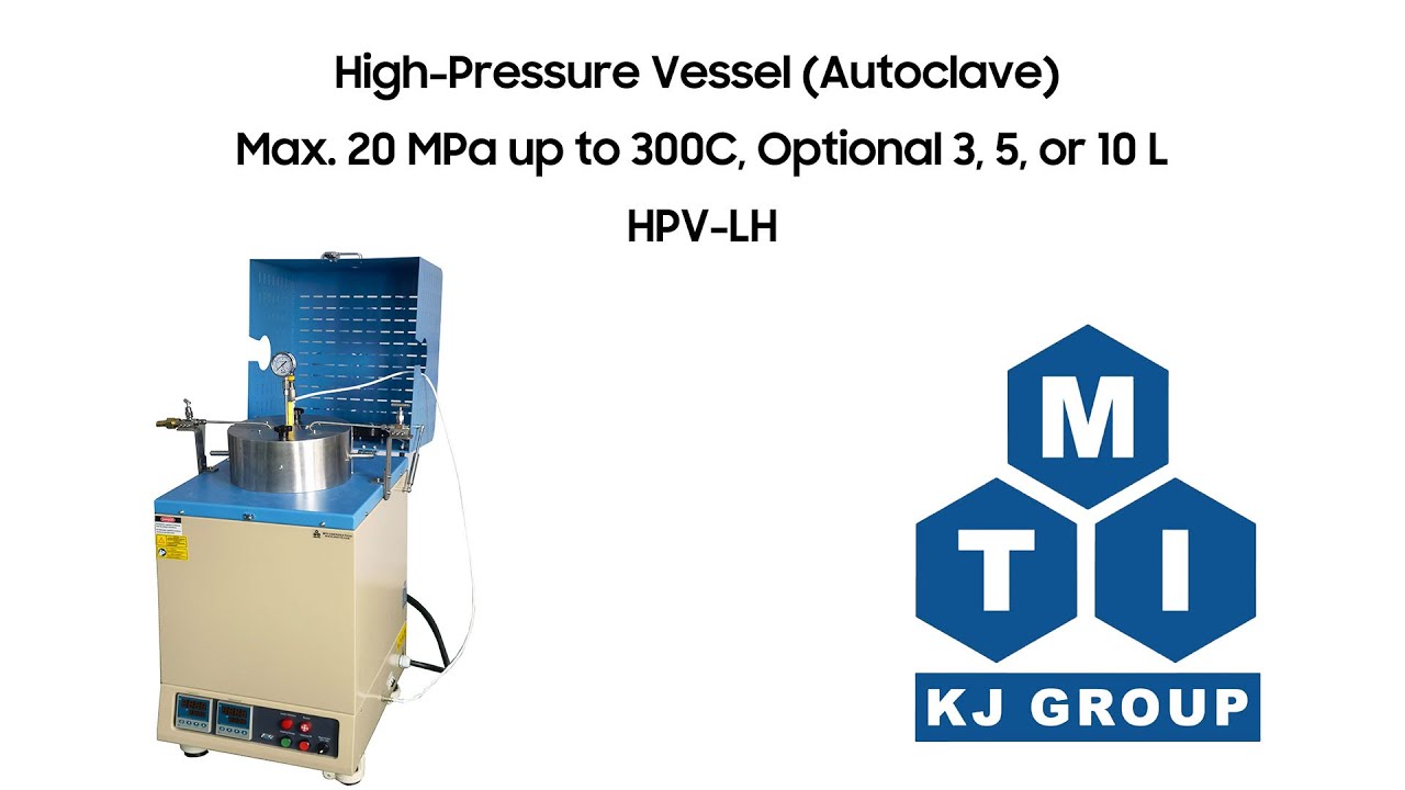 HighPressure Vessel (Autoclave) Max. 20 MPa up to 300C, Optional 3, 5