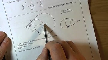 Q12 March 2012 Higher GCSE Mathematics Unit 2 - Circle Theorems
