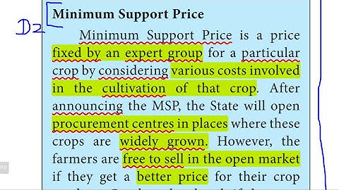 TN 10th social ECONOMICS Unit-3 | 5 marks part-2| Qn.2 | NEW 2020| Minimum Support Price nutrition
