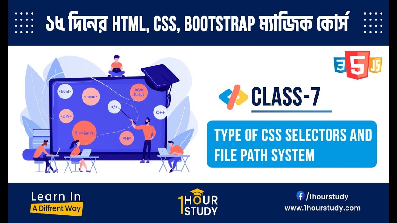 Type of CSS Selectors & File path system | HTML-CSS-Bootstrap magical ...