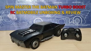 Spin Master The Batman Turbo Boost RC Batmobile Unboxing & Review