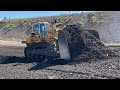 Liebherr 764 Bulldozer Pushing Coal