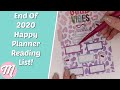 End Of 2020 Happy Planner Reading List!