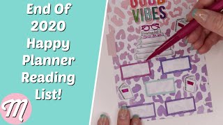 End Of 2020 Happy Planner Reading List!
