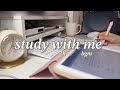 【study with me】一緒に2時間勉強しよう!bgmあり、水の流れる音✨、集中音楽