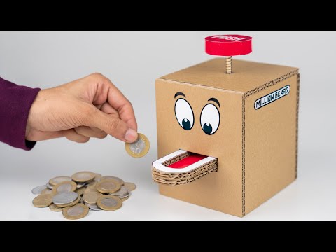 How To Make A Coin Bank From Cardboard | Easy u0026 Awesome Cardboard Project