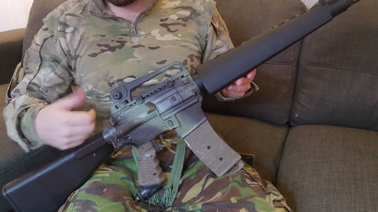 Tippmann TMC Paintball Mod - Vietnam War style M16A1 Stock and Handguard