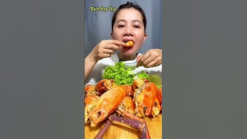 mukbang một mâm tôm càng xanh hấp chanh dây ngon tuyệt vời #shorts
