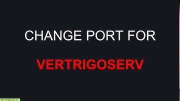 Change default port for VertrigoServ