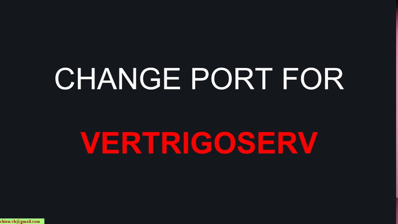 Change Default Port For VertrigoServ YouTube