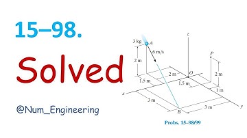 15–98. Determine the angular momentum HO of the 3-kgparticle about point O.