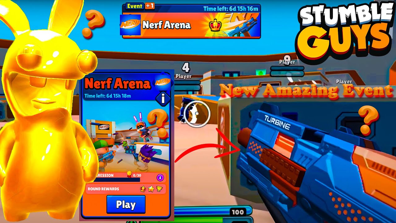 New Event Nerf Arena gameplay Stumble Guys x Nerf YouTube