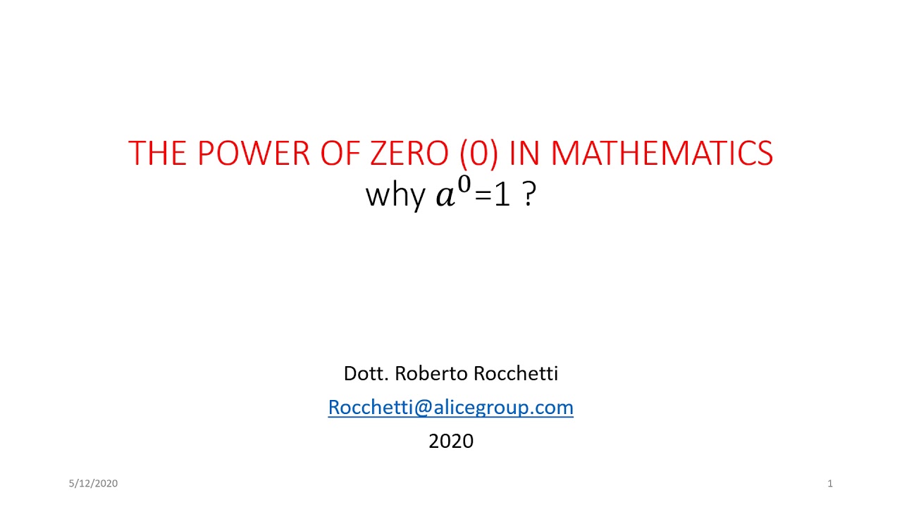 POWER OF 0 ZERO IN MATHEMATICS YouTube