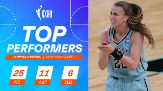 Sabrina Ionescu Registers 25 Points, 11 Assists And Hits Game-Winner In Liberty Win (May 14, 2021) Sabrina Ionescu Registers 25 Points, 11 Assists And Hits Game-Winner In Liberty Win (May 14, 2021)