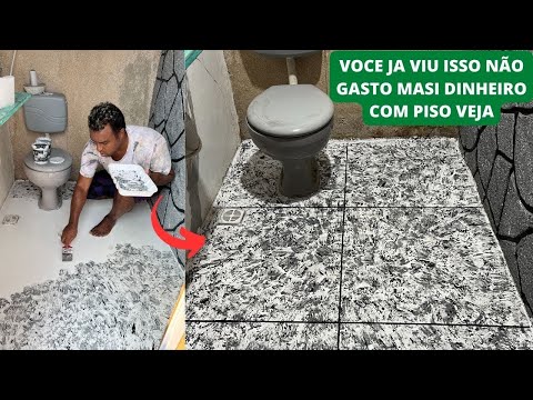 VEJA QUE BRILHANTE IDEIA Não Gaste mais DINHEIRO💰 Com PISO E Argamassa CUSTO MUITO BAIXO VEJA E FAÇ