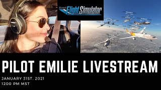 Pilot Emilie LIVESTREAM | Microsoft Flight Simulator 2020 Group FLYING!
