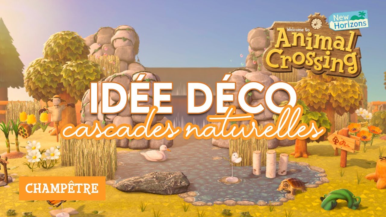 CRÉATION DE CASCADES NATURELLES SUR 2 ÉTAGES 🌻 ANIMAL CROSSING NEW