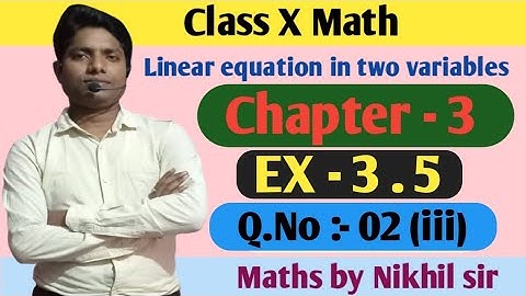 CLASS X MATHS||Chapter 3.5|| Q.2(iii)  ||Cross Multiplication Method ||(Part 43) || New NCERT||