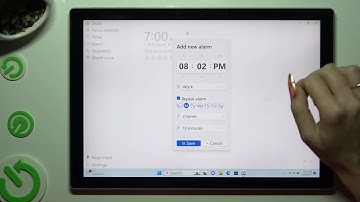 How to Set Up Alarm Clock on MICROSOFT Surface Pro 7+?