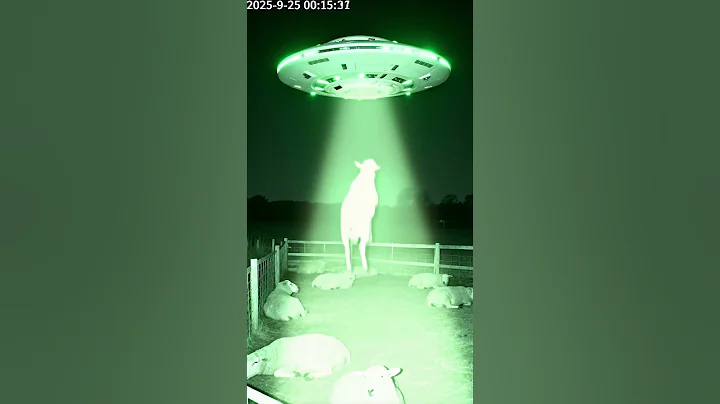 👽 UFO Caught on Camera Taking a Sheep at Night! 🐑✨ #shorts #sheep #rescue #animals #aliens