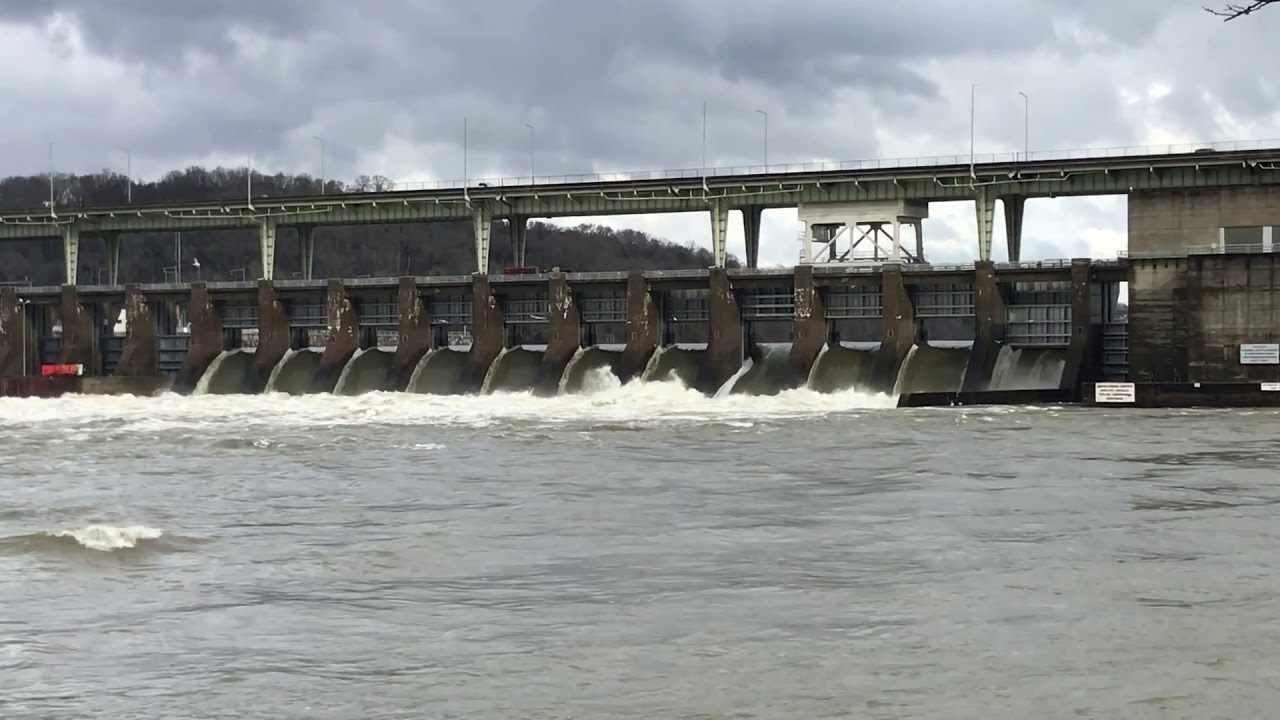Chickamauga Dam high water 12312018 YouTube