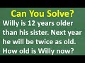 Algebra Word Problem Quiz