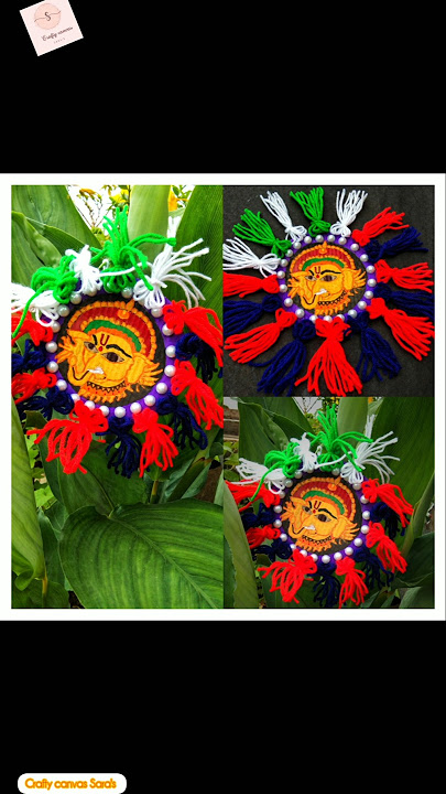 Ganpati Bappa Wall Hanging in Wool#shorts#youtubeshorts#ganpati#viral#trending#ganeshchaturthi#wool