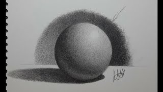 تعليم رسم وتظليل الكرة _ اساسيات الرسم
