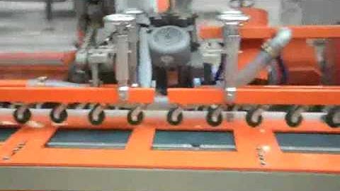 Fourteen heads automatic stone arc edge polishing machine