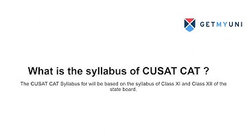 Things you need to know about CUSAT CAT 2022