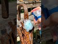 Before & After Rust Removal – Umbrella Frame #rustremoval #cleaning #diy #metalrestoration #norust