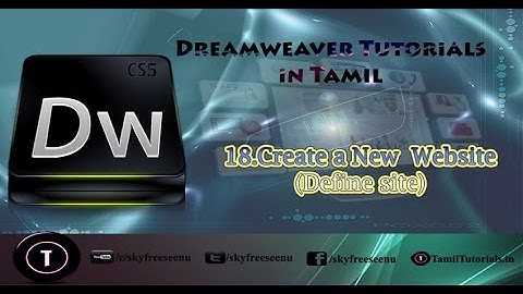 Adobe Dreamweaver Tutorials in Tamil 18 Create a New  Website Define site)