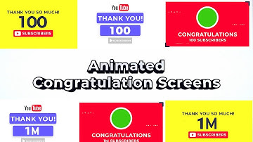 Animated Congratulations screen, 100, 1k, 50k and 1m sub (black mart)