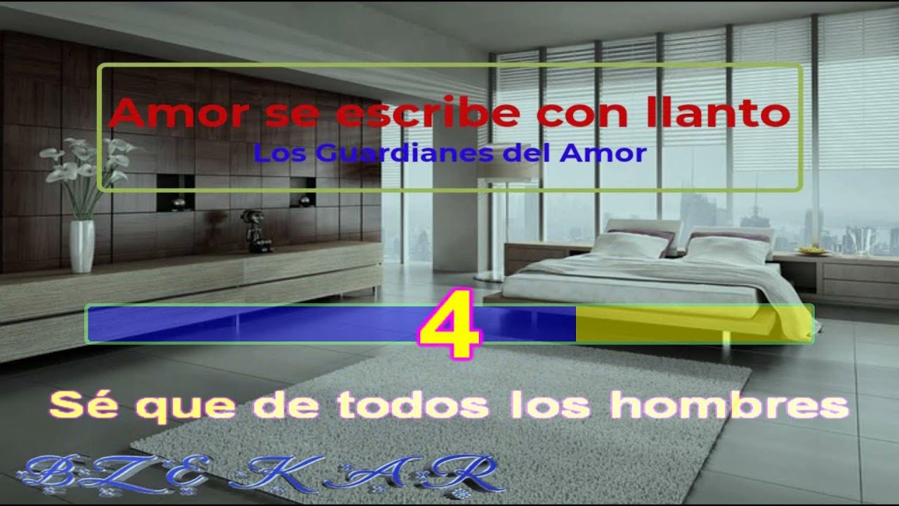 Amor se escribe con llanto(Los Guardianes del amor karaoke)
