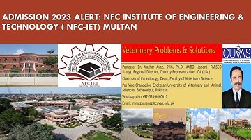 Admission 2023 ALERT: Nfc Institute Of Engineering & Technology ( NFC-IET) multan